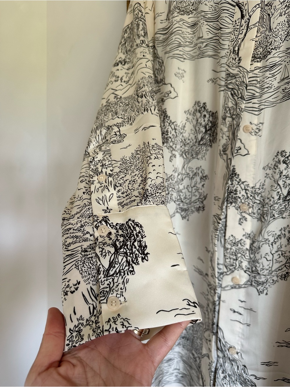 H&M Scenic Print Long Shirt/Dress - Stunning! XL - Picture 5 of 13